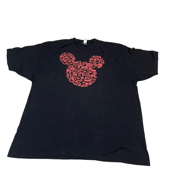 Disney Tultex Halloween‎ Men's Black Short Sleeve Round Neck  T-Shirt Size 2XL - Picture 3 of 9